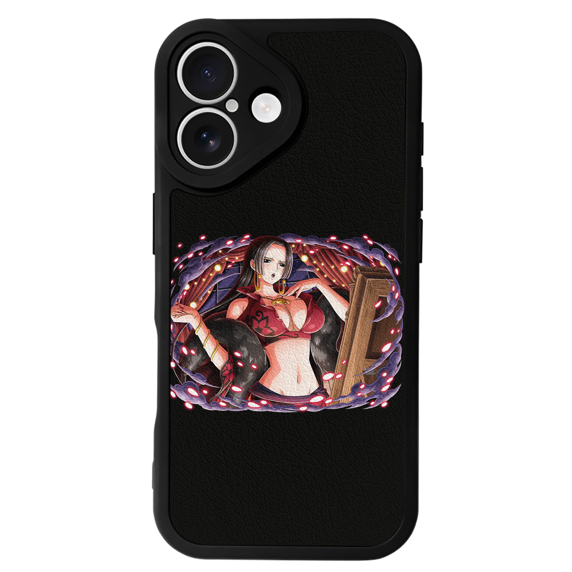 （画像用） ワンピース ボア・ハンコック ONE PIECE Boa·Hancock 【iPhone 16シリーズ対応】シリコンスマホケース（レザー調） 材質：シリコン
